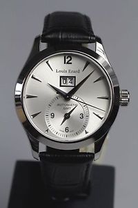 Louis Erard schweizer Armbanduhr Automatik GMT silber (82205AA13.BDC21)