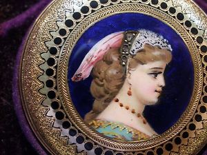 18K GOLD ENAMEL TRIPLE CASE POCKET WATCH JULES PEAANENOUD LOCLE WITH DIAMONDS