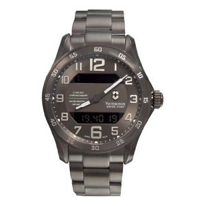 Victorinox 241300 Mens Black Dial Quartz Watch with Stainless Steel Strap