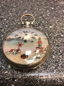 Wunderschöne Alte Taschenuhr Mit Zwei Automaten