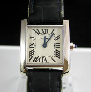 Reloj Cartier Tank Frances Oro Blanco