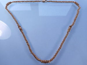 FINE VINTAGE INDIAN ANTIQUE STYLE CANNETILLE WORK 22CT GOLD NECKLACE CHAIN