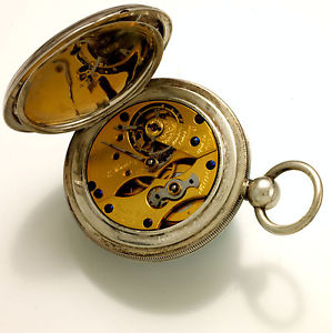 18 SIZE 15 JEWEL SERIES I HOWARD POCKET WATCH KEYWIND COIN SILVER CASE CA1860S