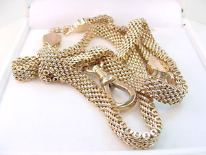 ANTIQUE VICTORIAN 12K GOLD WATCH CHAIN circa 1880s  18.50 " LONG   34.58 GRAMS