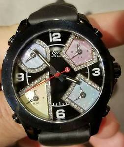 Jacob & Co Five Time Zone Diamond Unisex Wrist Watch Black PVD