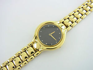 Ebel Beluga Lady Uhr Ref 866960 Damenuhr 18 kt Gelbgold Diamanten quartz watch