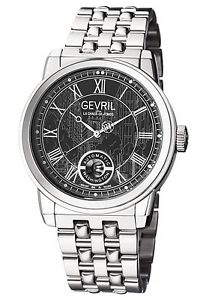 Gevril Men's Washington Watch 2621B Automatic Limited Editon Steel Black Dial