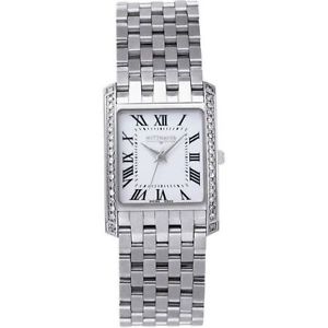 Wittnauer Mens Stainless Steel Watch with Diamond Bezel 10E00