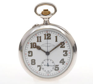 Vacheron & Constantin military sterling silver pocket chronograph excellent++++