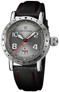 Chronoswiss Timemaster 150 Automatic Steel Mens Strap Watch Date CH-2733-WH/31-1