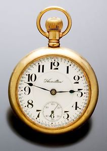 23 JEWEL 18 SIZE SCARCE HAMILTON RAILROAD POCKET WATCH MODEL 946 ANTIQUE CA1906