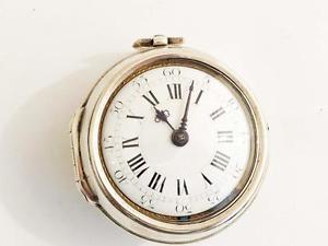 King George I  pair case verge fusee pocket watch dated 1714 to 1727 No 167