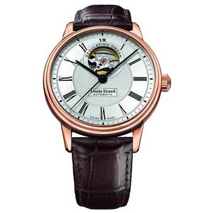 LOUIS ERARD MEN'S HERITAGE 40MM LEATHER BAND AUTOMATIC WATCH 60266PR41.BRC80