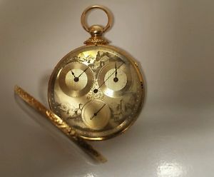18 gold M.J. Tobias Observation / Captains pocket watch (MAKE OFFER)