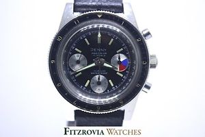 Vintage 1960s Jenny Manual Landeron Divers Chronograph Bakelite Bezel Tropic