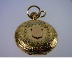 14K Multi-Color Gold Elgin Pocket Watch, Size 6, 15 Jewels, Circa 1895, (B9512)