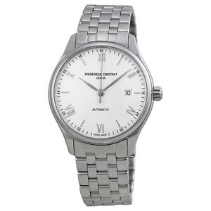 Frederique Constant FC-303WN5B6B Mens Silver Dial Analog Automatic Watch