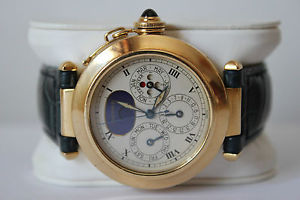 CARTIER PASHA PERPETUAL CALENDAR solid 18kt gold with deployante REF. 30003