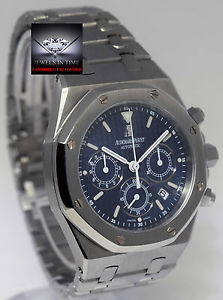 Audemars Piguet Royal Oak Chronograph Steel Mens Watch & Pouch 25860ST