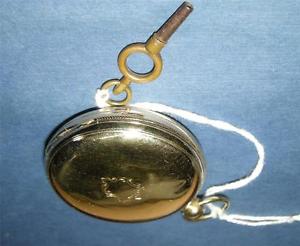 Solid Gold  (18 kt) English Full Hunter Cased Pocket Watch Key Wound  Date 1855