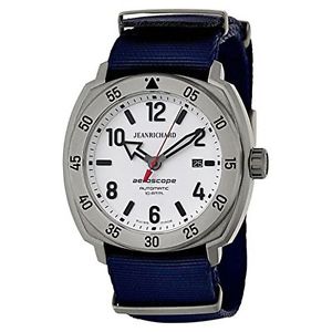 Jeanrichard 60660-21G751-UK4A Mens White Dial Automatic Watch with Fabric Strap
