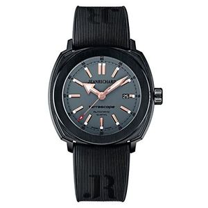 Jeanrichard 60500-11-208-FK6A Mens Grey Dial Automatic Watch with Rubber Strap
