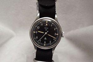 (43) Smiths W10 1968 Military Issued Broad Arrow Wrist Watch Made In England