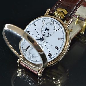 49mm Ulysse Nardin Antique Solid Gold Marine Chronograph for Royal Navy + Video