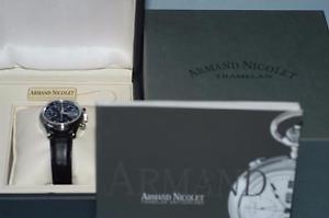Armand Nicolet Tramelan Automatic 10ATM Chronograph Watch ref. 9048A Mint in box