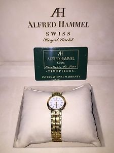 18K Gold Alfred Hammel Swiss Royal Yacht Wrist Watch