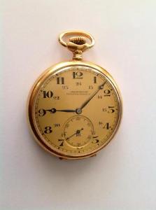 ANTIQUE CHRONOMETRE TAVANNES CO. POCKET WATCHE 18K GOLD GENEVE!