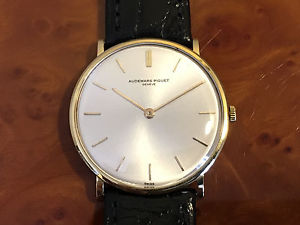 Very Rare Ultra-Thin Audemars Piguet 18K Yellow Gold Wrist Watch Circa 1950's