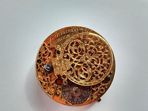 Antique John Archambo Pocket Watch Movement early 18th century
