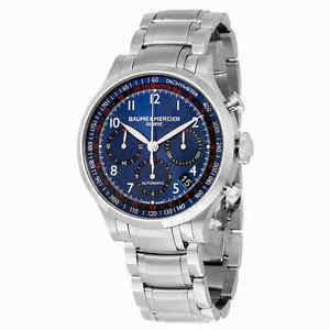 Baume and Mercier Blue Dial Chronograph Mens Watch 10066