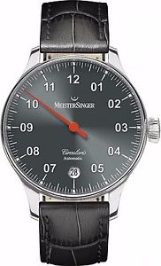Meistersinger Circularis Automatic CC907 Single handed watch anthracite dial