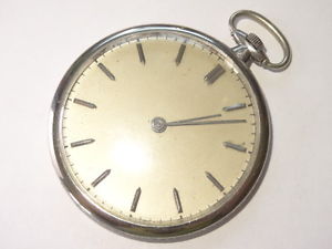 Platinum HAAS NEVEUX & Co. Slim Pocket Watch with 96 Diamond Edge 42mm
