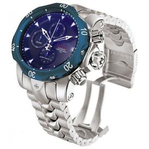 Invicta 10173 Mens Blue Dial Analog Watch with Stainless Steel Strap