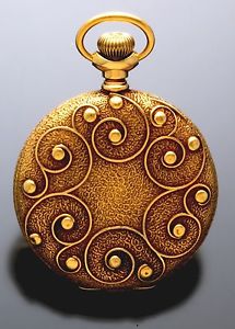 Rare 19 Jewel Riverside Waltham Pocket Watch in Heavy 14K Gold Case CA1907