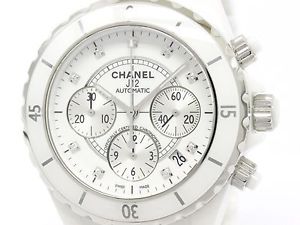 Polished CHANEL J12 Chronograph Diamond Ceramic Automatic Watch H2009 (BF300035)