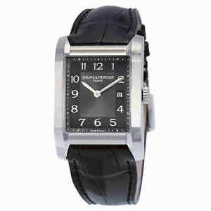 Baume and Mercier Black Dial Leather Strap Ladies Watch 10019