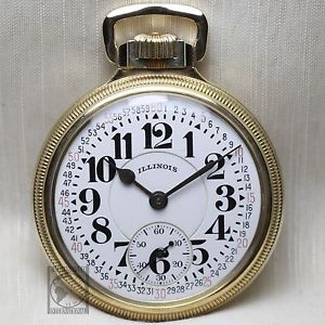 1931 Illinois 161E 60HR ELINVAR 21j Bunn Special RAILROAD Grade Pocket Watch 16s