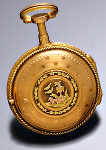 18K Multicolor Gold Repousse Quarter Hour French Repeater Pocket Watch CA1785