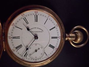 VERY RARE Waltham Co. 14K Gold Cronometro Supremo 21 Jewels Runs Great