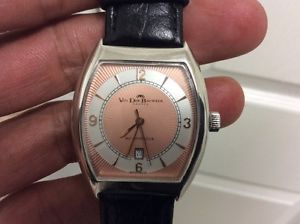 Van Der Bauwede Geneve Silver 800 Automatic Rare Rose Gold/Silver Dial Men watch