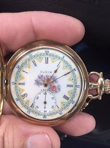 elgin hunter pocket watch 14 Kt Gold
