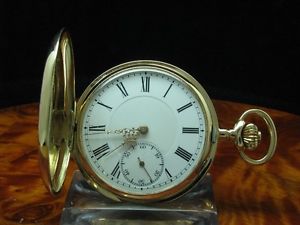 14kt 585 GOLD SAVONETTE SPRUNGDECKEL TASCHENUHR