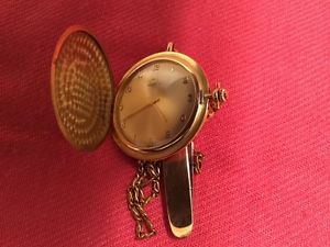 MILUS RARE 18K POCKET WATCH WITH CHAIN AND HOFFRITZ POCKET KNIFE.
