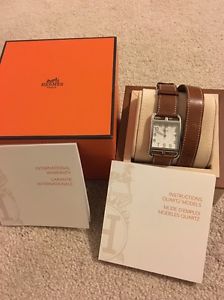 Hermes Cape Cod Watch Tgm 810 Quartz Double tour barenia