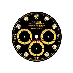 GENUINE ROLEX DAYTONA REF. 16528 BLACK  DIAMOND DIAL+ HANDS SET BRAND NEW