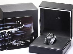 CHANEL J12 Ceramic Leather Quartz Ladies Watch Ref H0680 W/Box from Japan